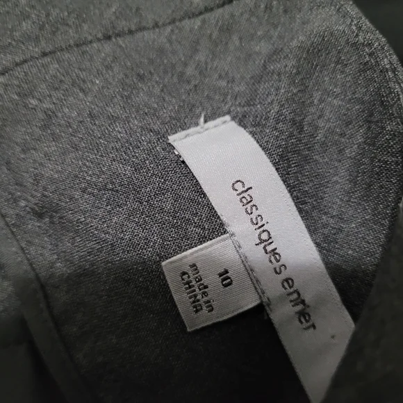 Elegant Black and Gray Women's Pants Set Classiques Entier size 10 Office Dress - Picture 3 of 6